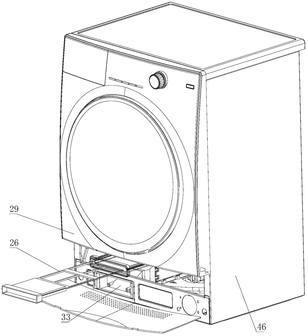 A flushing structure of a heat exchanger