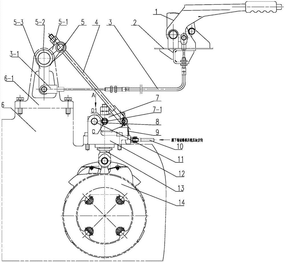 Hand braking control mechanism of roller tractor