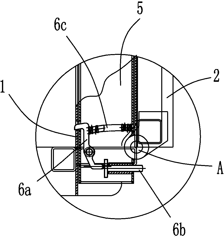 Container with sliding column type tail board