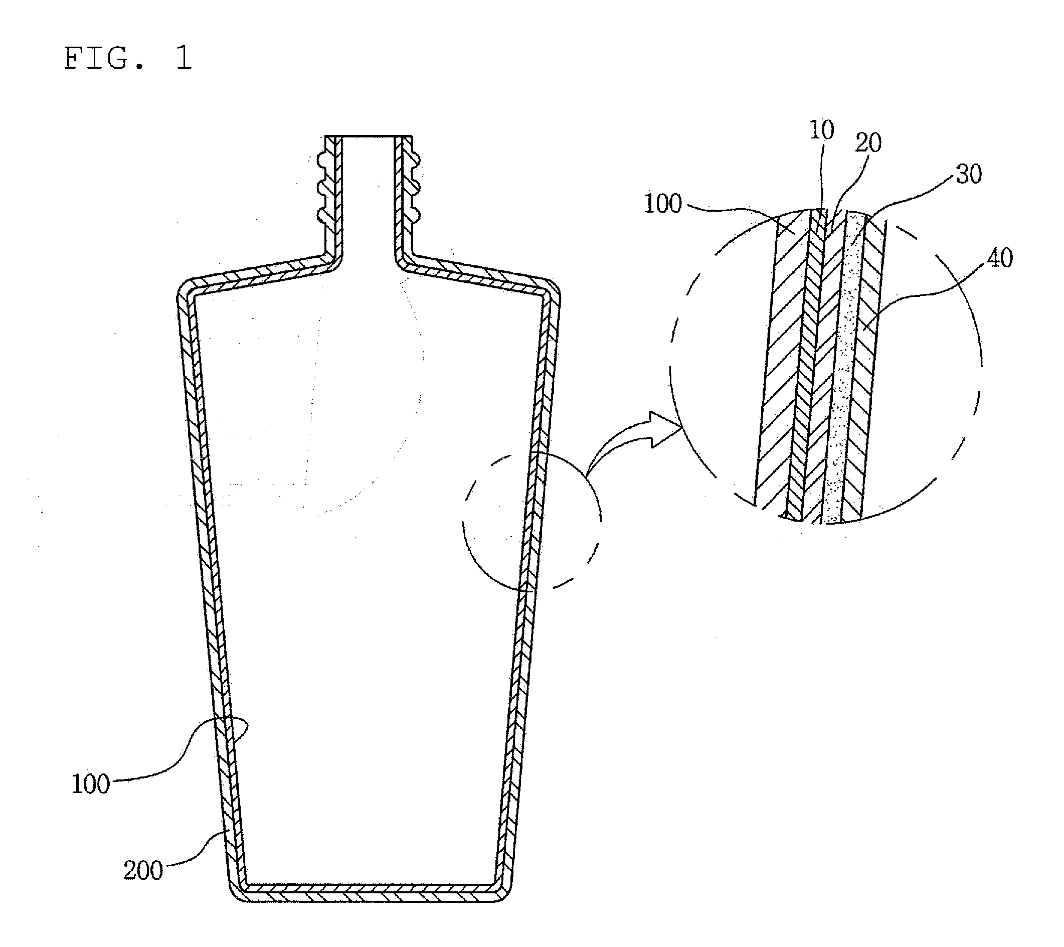 Cosmetic protective film using surlyn resin, method for manufacturing same, and cosmetic container manufactured using same