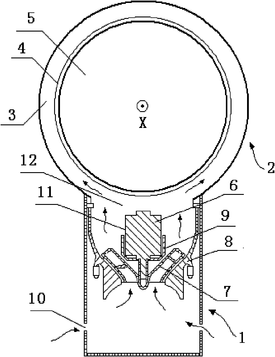 Bladeless fan device