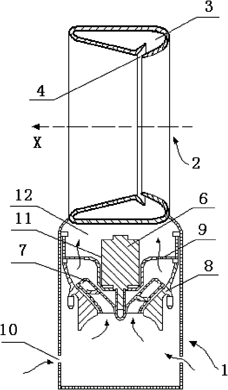 Bladeless fan device