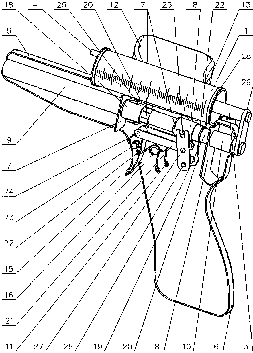 Self-sucking type injection booster