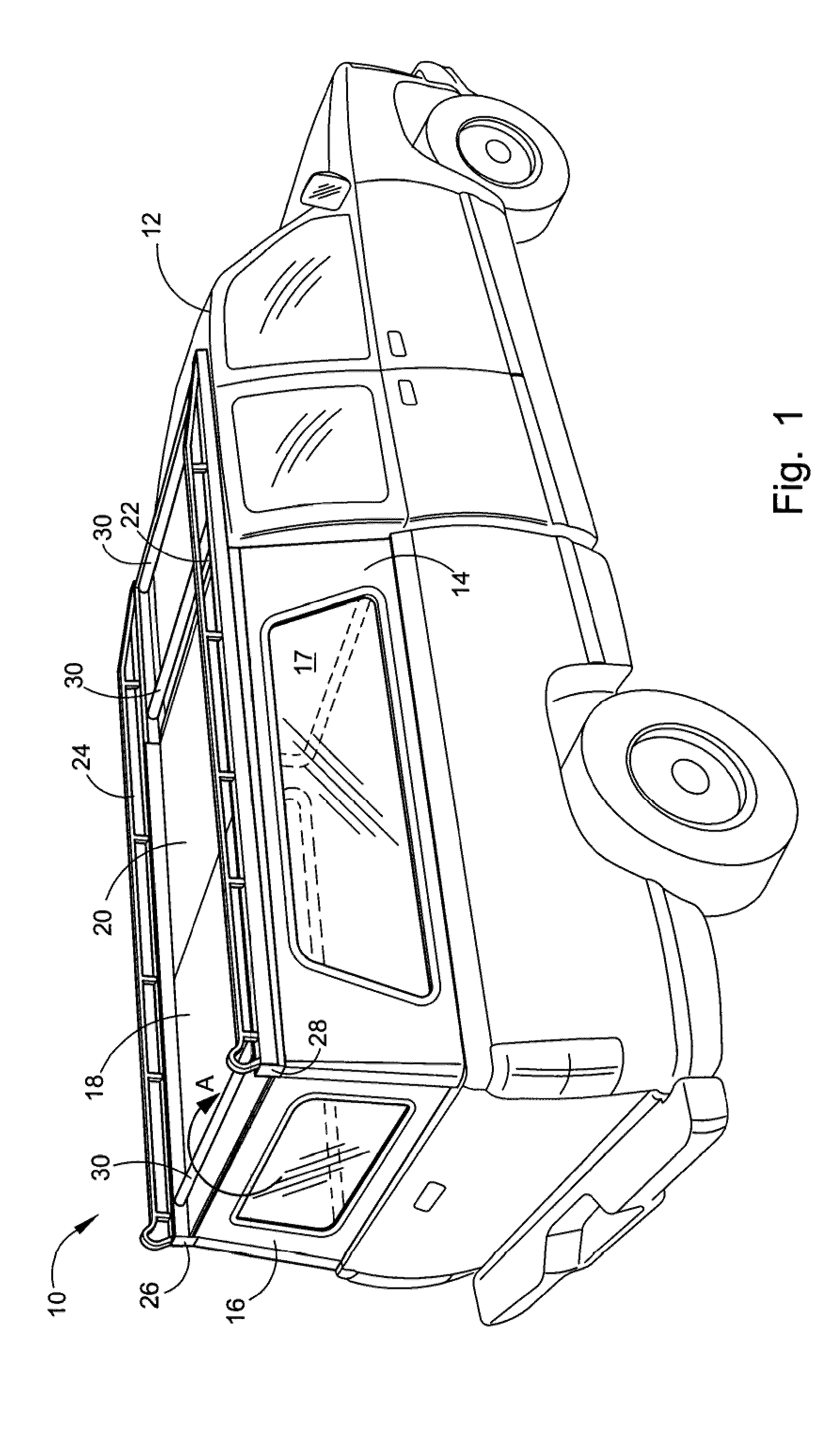 Retractable roof system for vehicles