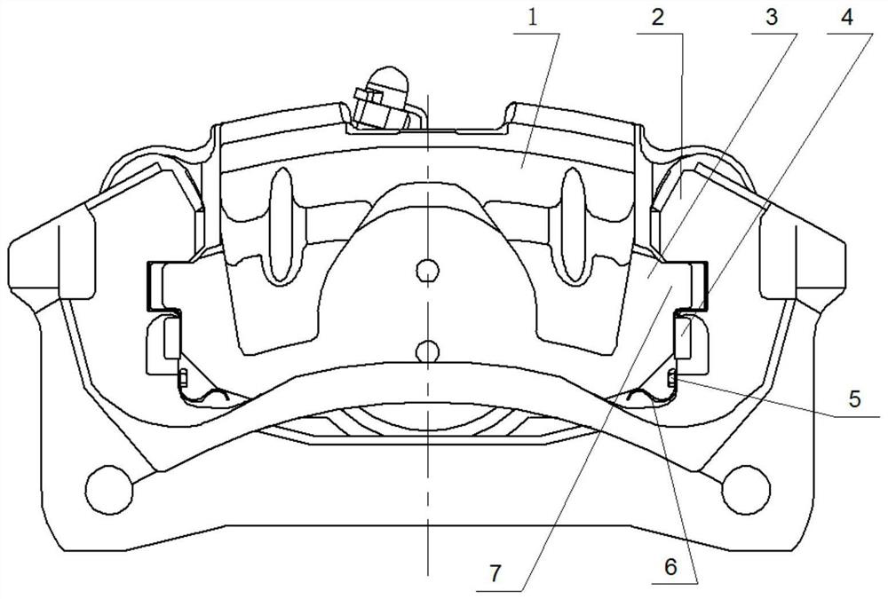 Combined brake block elastic clamp springs used for brake blocks in automobile brake calipers