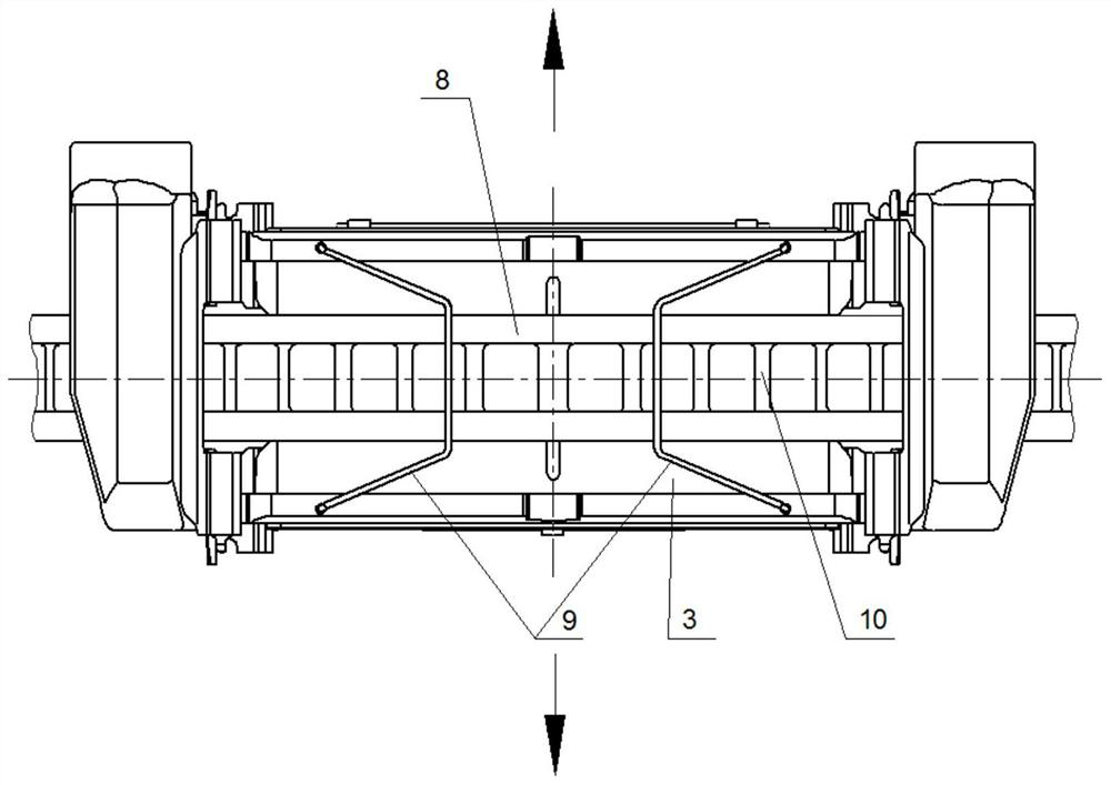 Combined brake block elastic clamp springs used for brake blocks in automobile brake calipers