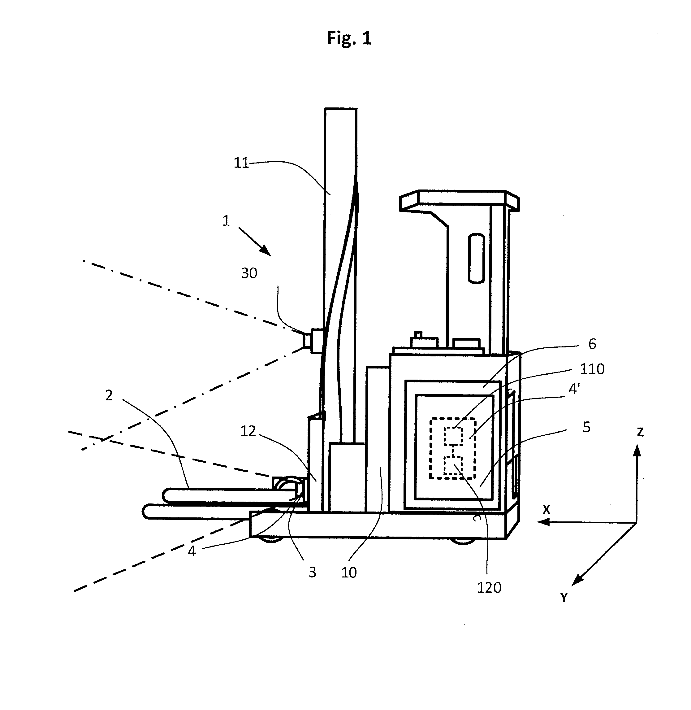 Method In Forklift Truck For Determining A Load Position In A Load Rack