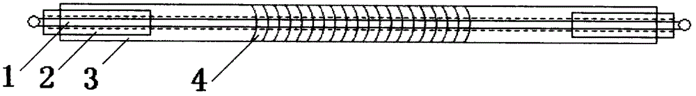 Orthopaedic external fixing bracket connecting rod capable of plastic deformation