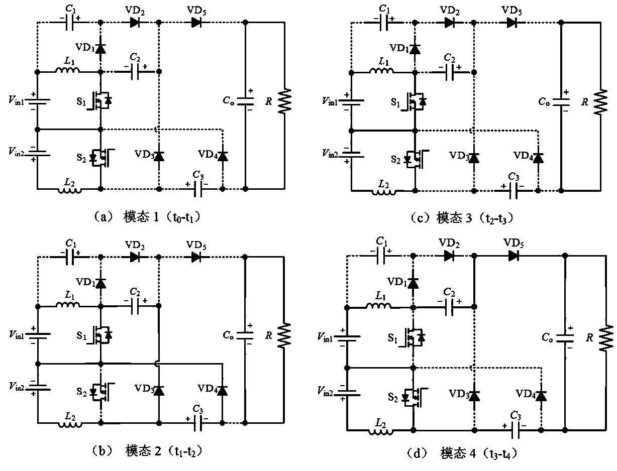 Double-input high-step-up-ratio direct-current converter with pump-up capacitor