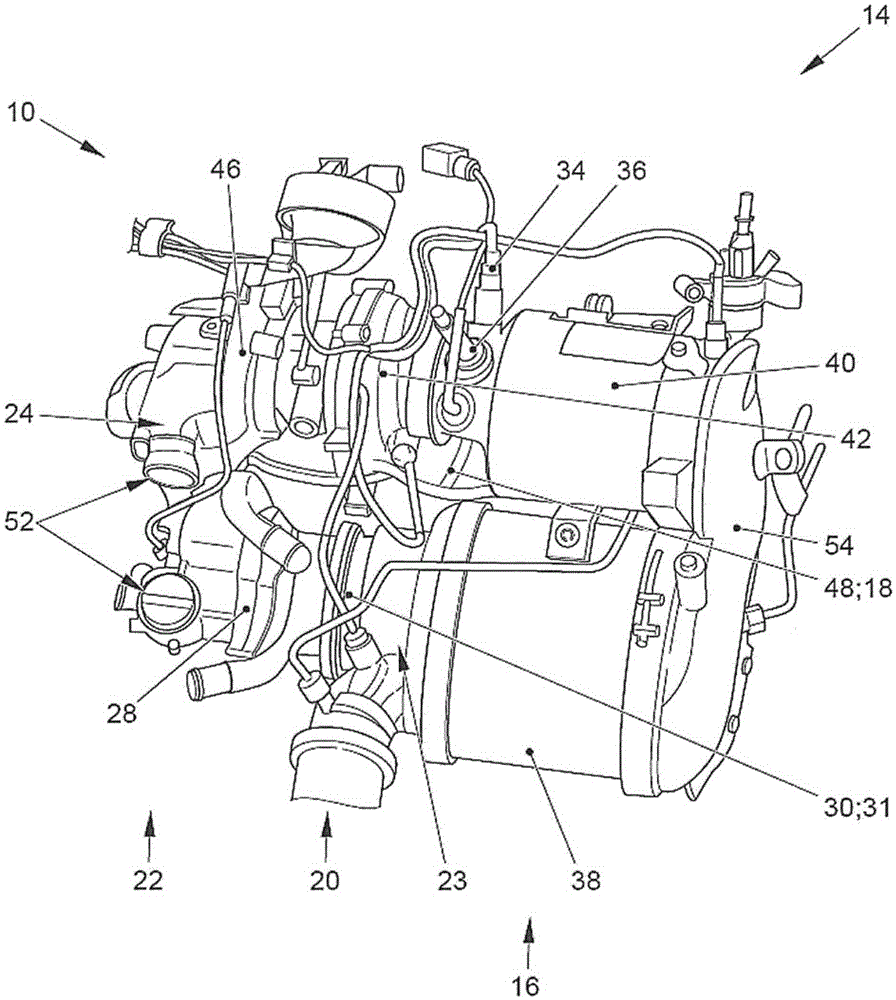 Method for regenerating a filter element contaminated with solid materials in an exhaust gas system, and exhaust gas system