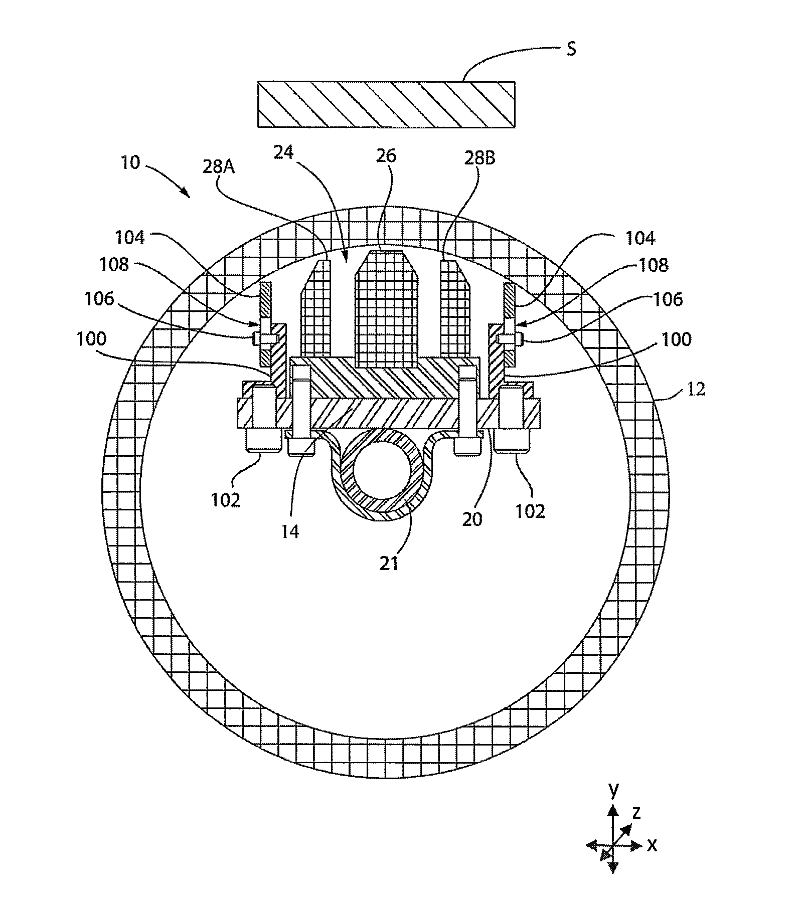Cylindrical magnetron having a shunt