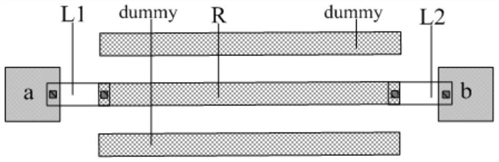 Resistor layout arrangement structure applied to high-precision and high-common-mode differential amplifier and trimming method