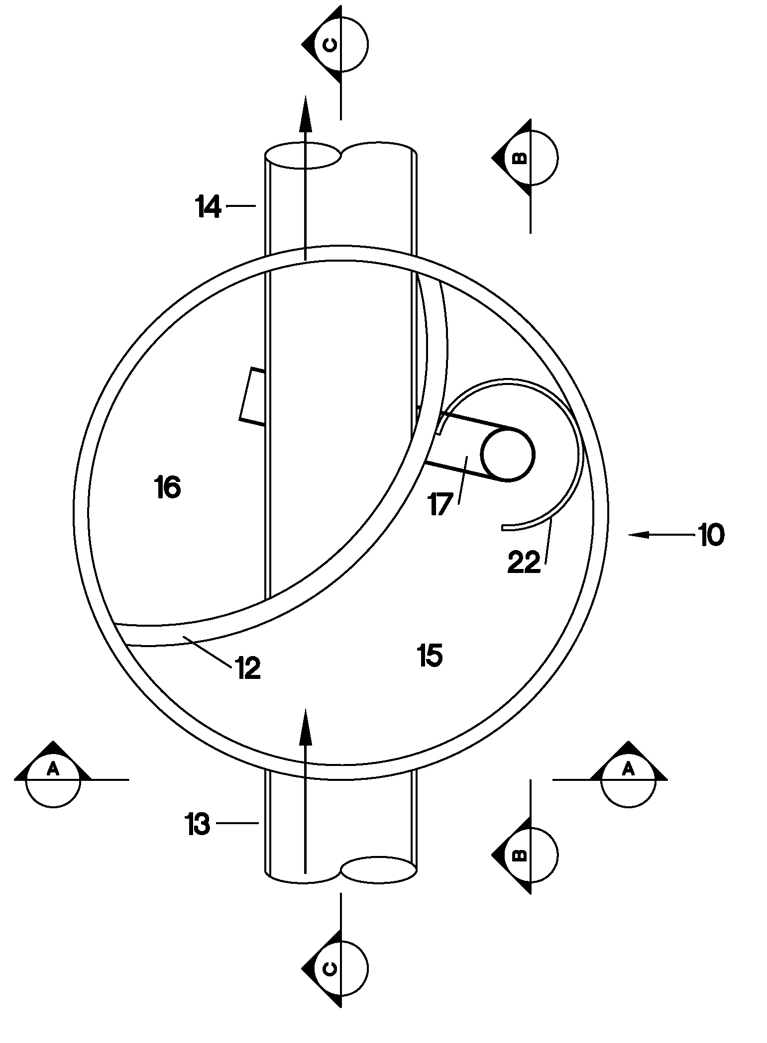 Apparatus to Separate Light Fluids, Heavy Fluids, and/or Sediment from a Fluid Stream