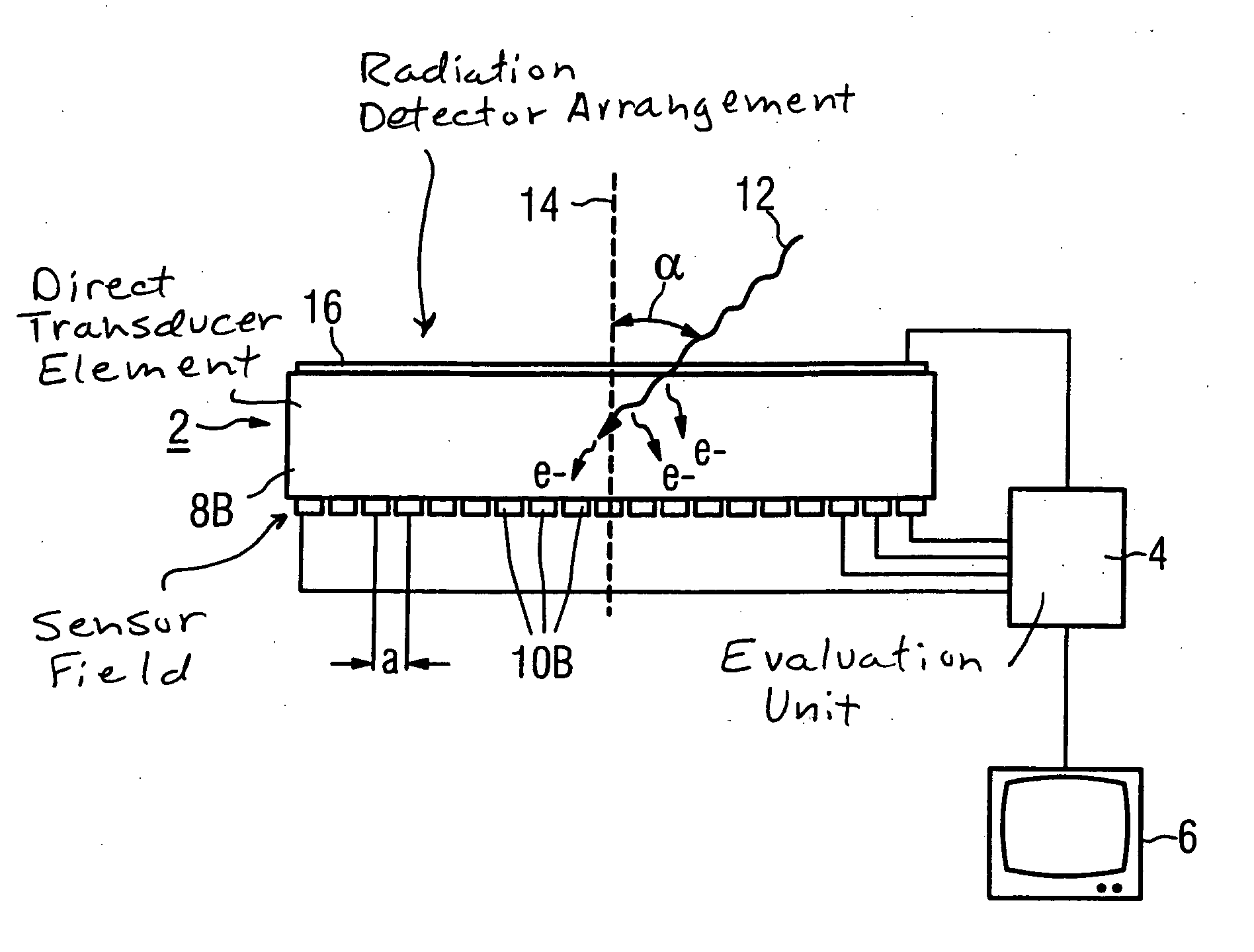 Radiation detector and detection method, and medical diagnostic apparatus employing same