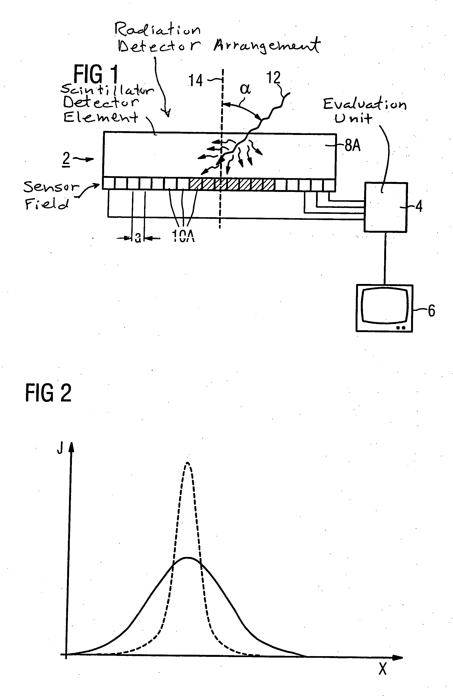 Radiation detector and detection method, and medical diagnostic apparatus employing same