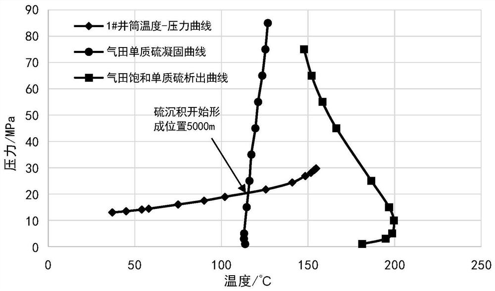 Ultra-deep sulfur-containing gas well shaft sulfur deposition treatment method