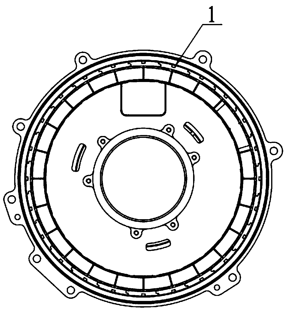 Insulation framework structure and stator assembly structure