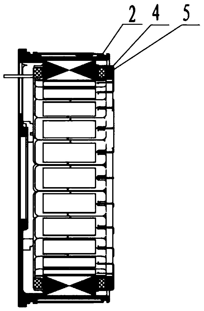 Insulation framework structure and stator assembly structure