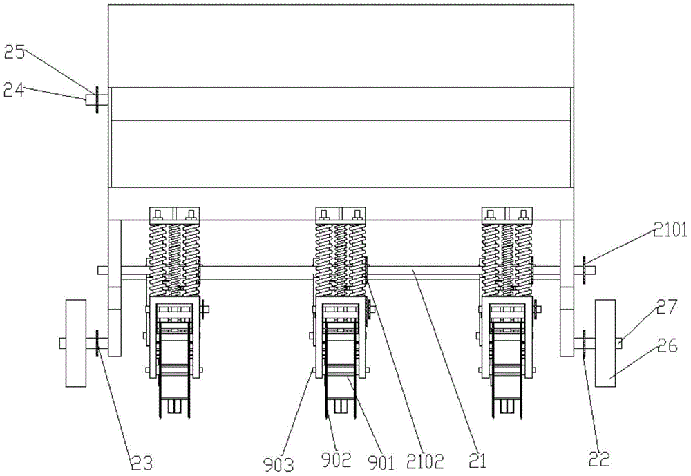 Strip seed bed stubble cleaning device