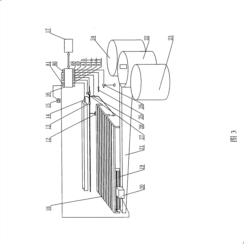 Device for automatically feeding and clearing dung for confined cattle