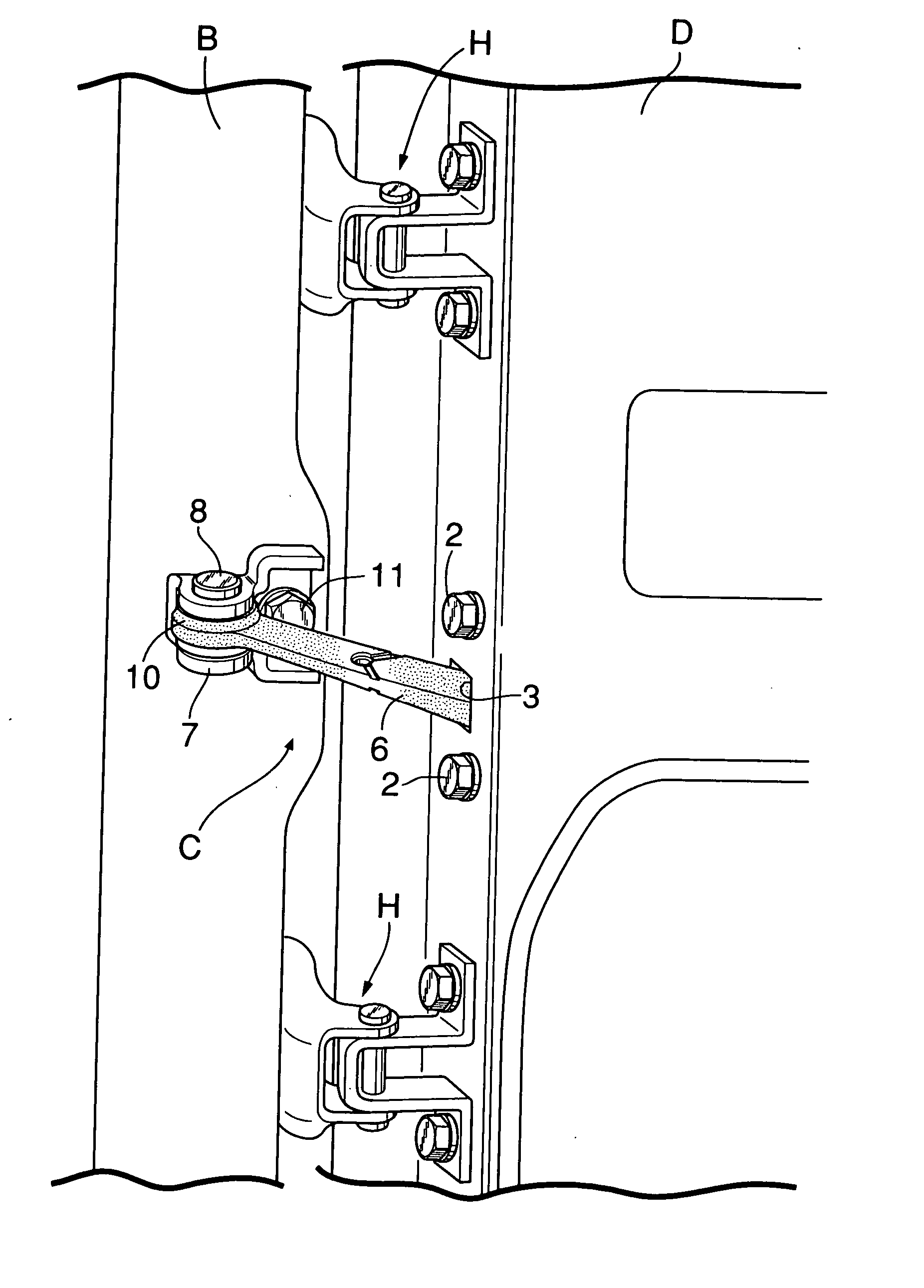 Door checker for automobile
