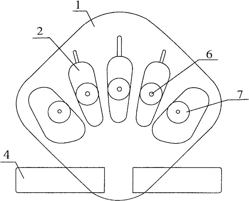 Adjustable finger-separating plate