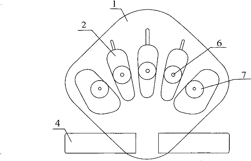 Adjustable finger-separating plate