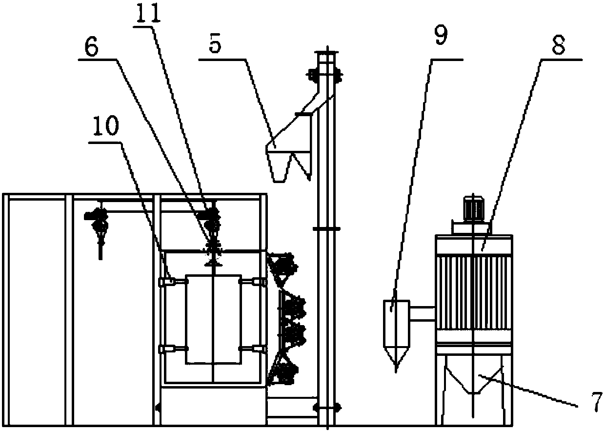 Two-station stepping shot blasting cleaning machine, and cleaning method thereof