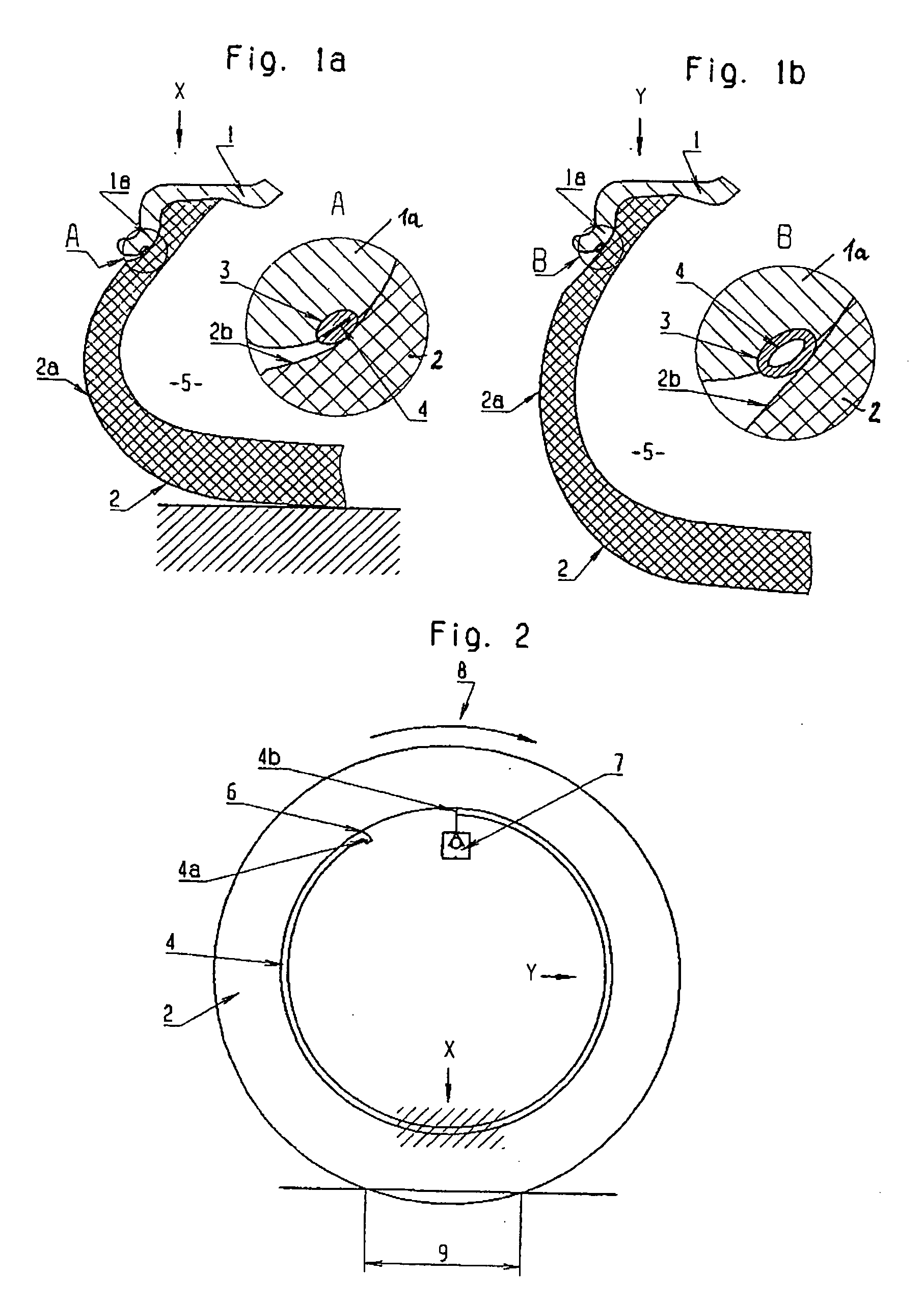 Arrangement for filling air into a rotating pneumatic tire