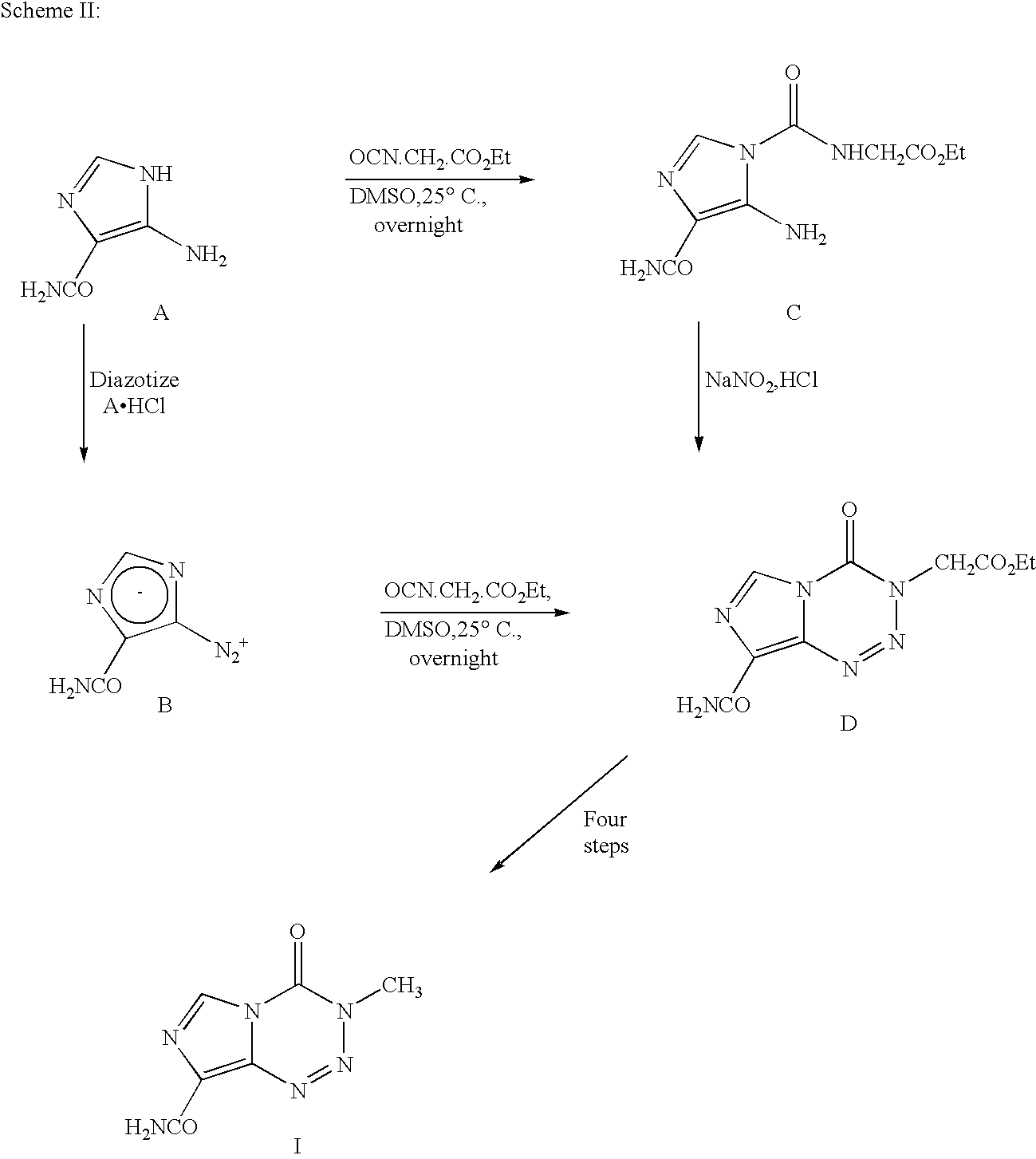 Synthesis of temozolomide and analogs