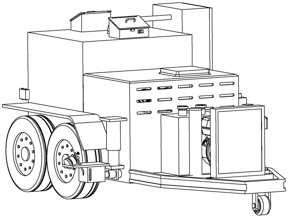 A self-healing process and equipment for network crack repair for road maintenance