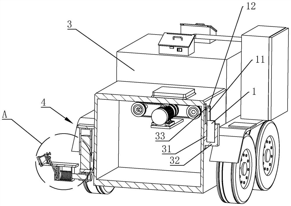 A self-healing process and equipment for network crack repair for road maintenance