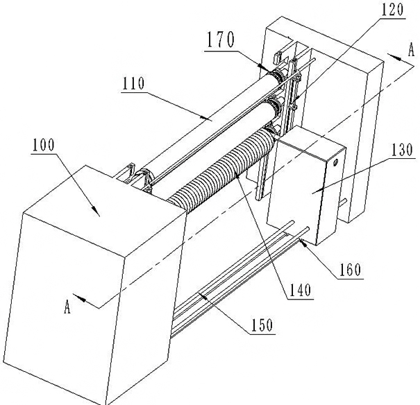 A winding device for a tape-shaped winding photoelectric transmission composite cable