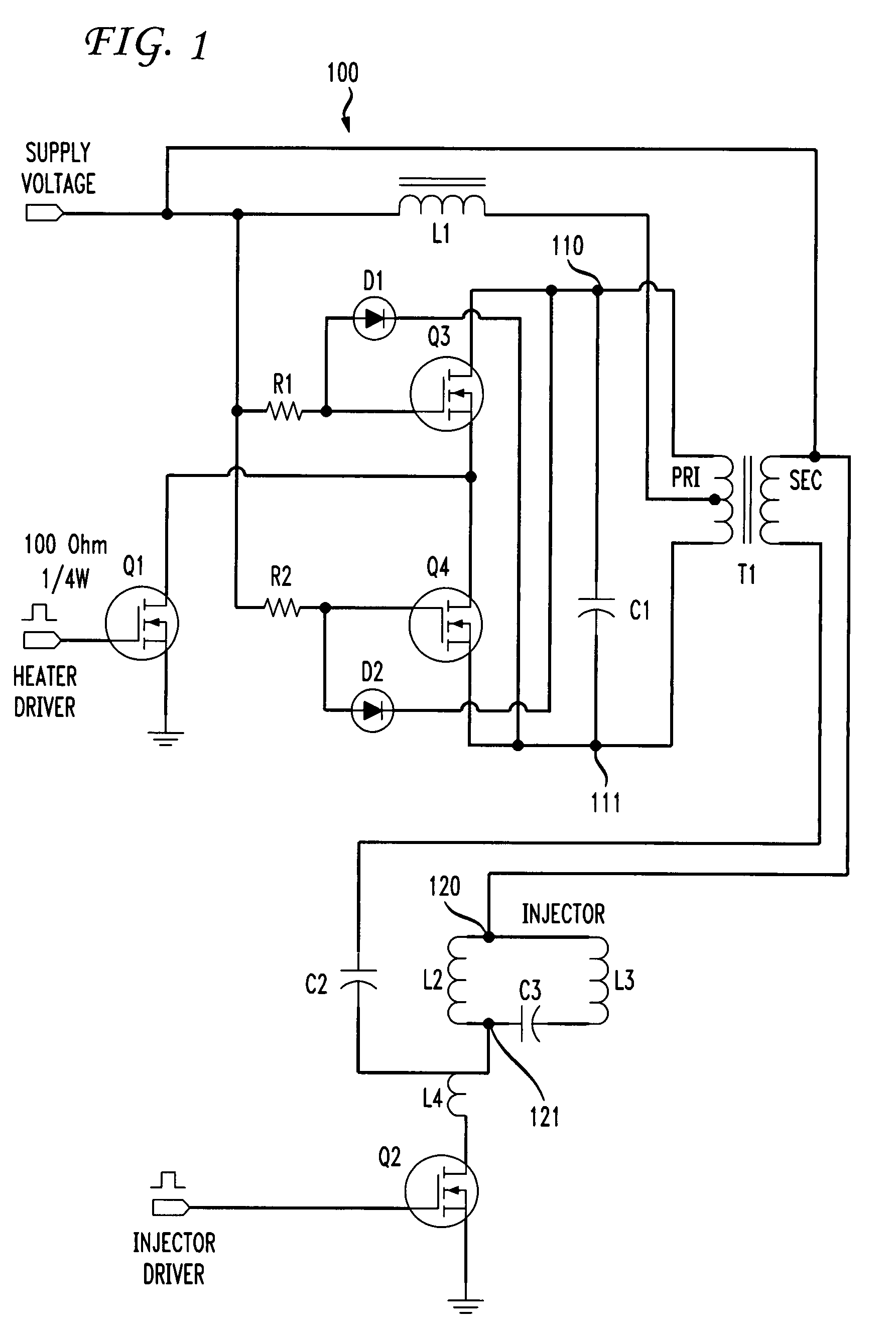 Constant current zero-voltage switching induction heater driver for variable spray injection