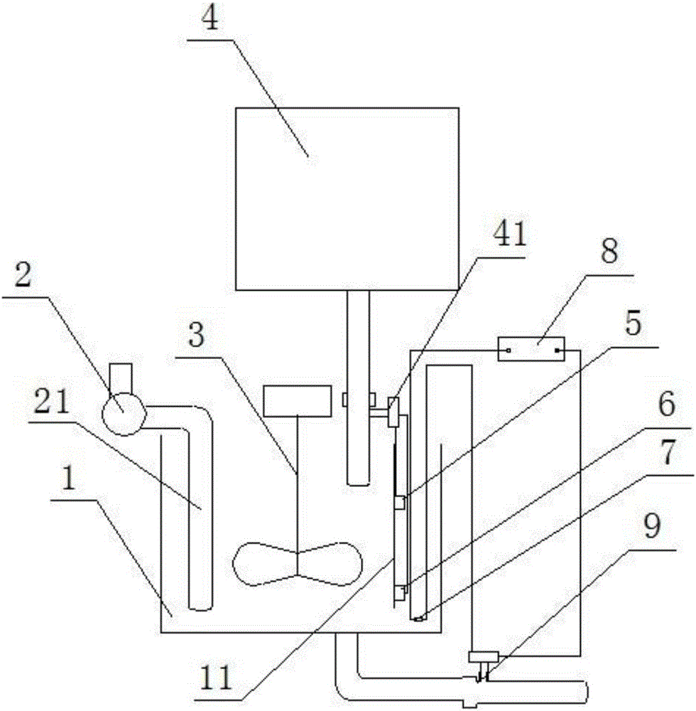 Acidic mist treating device of salt mist tester