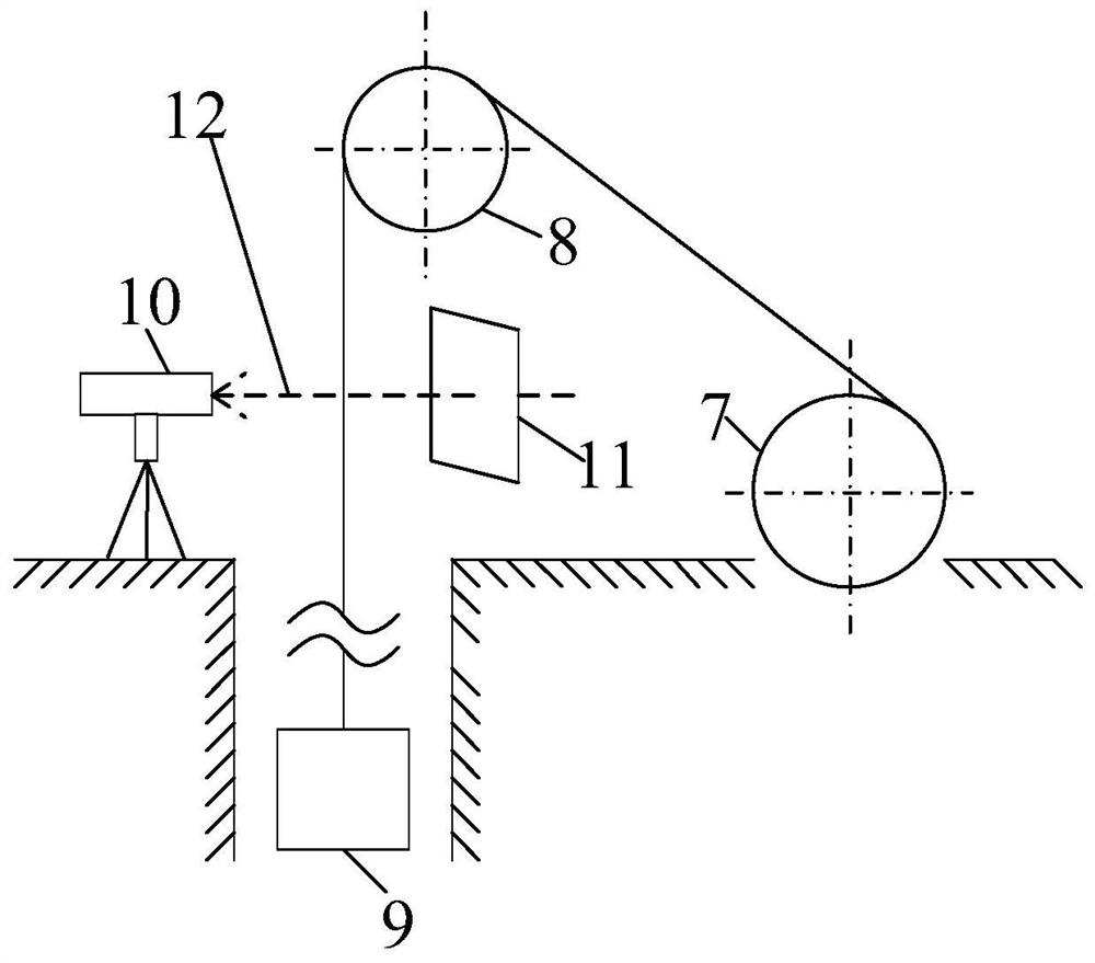Monocular vision-based hoisting steel wire rope spatial vibration measurement method