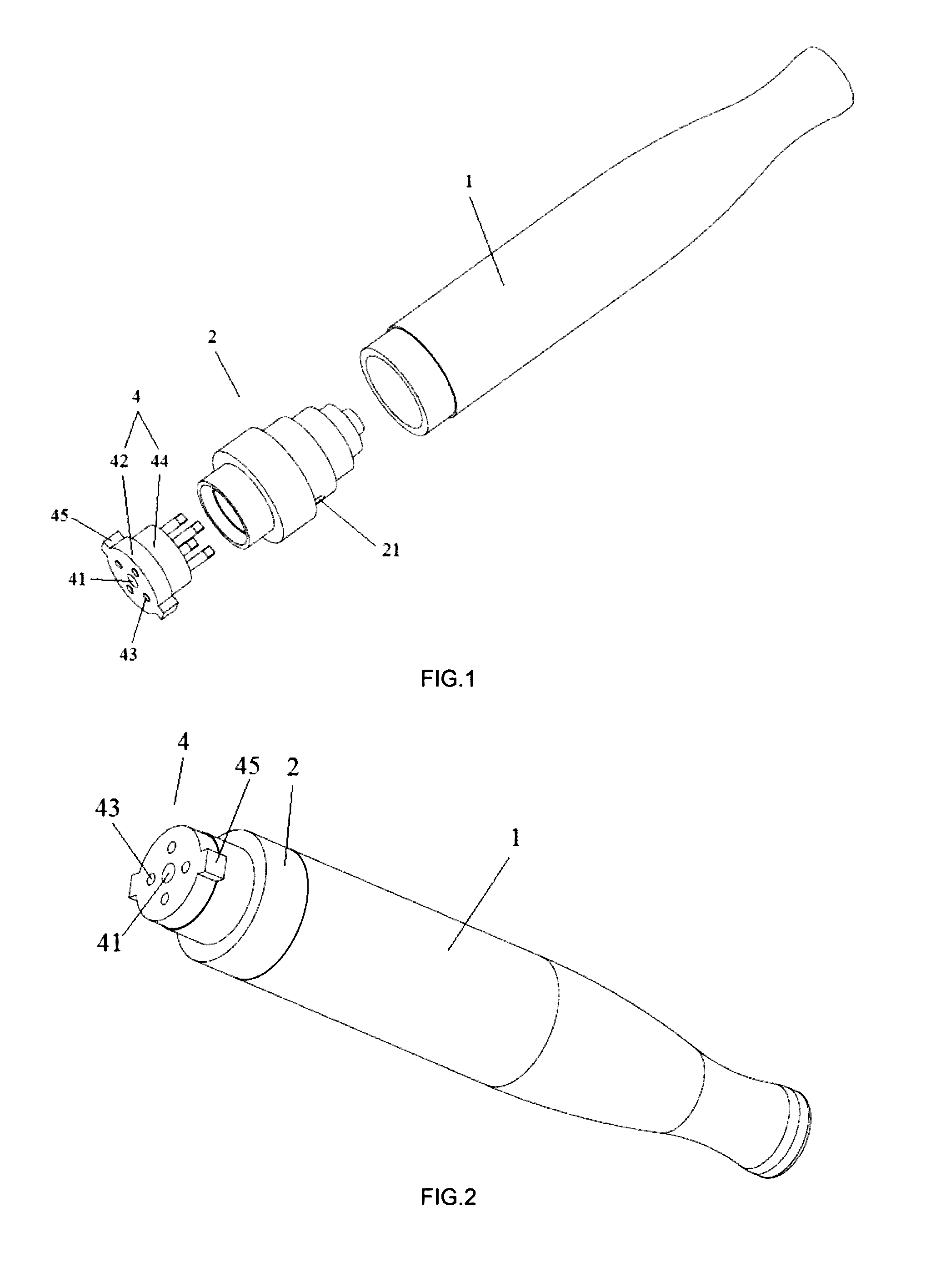 Electronic cigarette and an atomizing device thereof