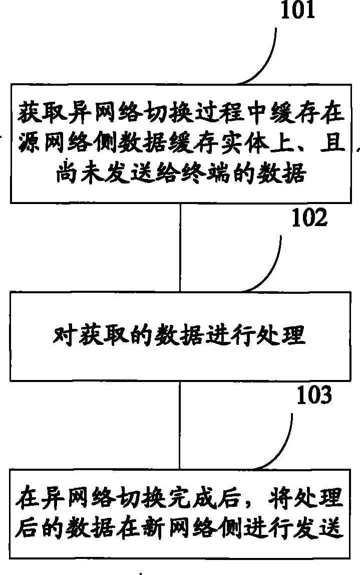 Method and device for realizing different network switching