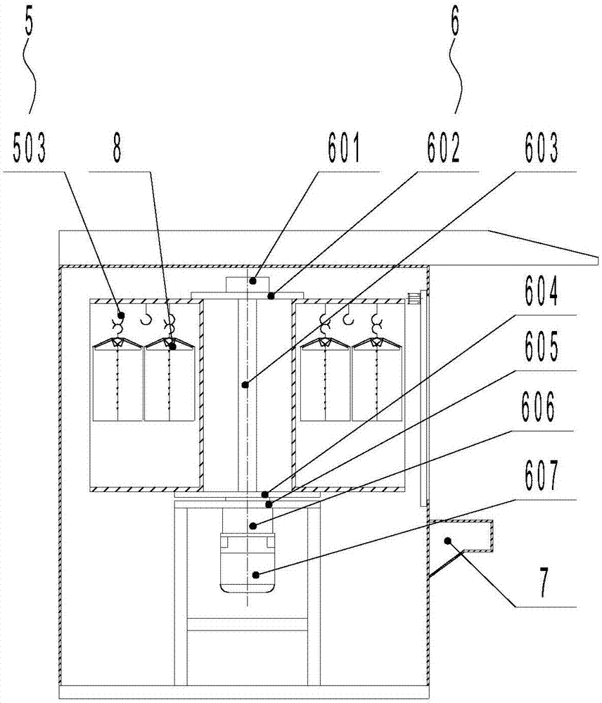 Automatic storing and taking device for clothes dry cleaning and application method of device