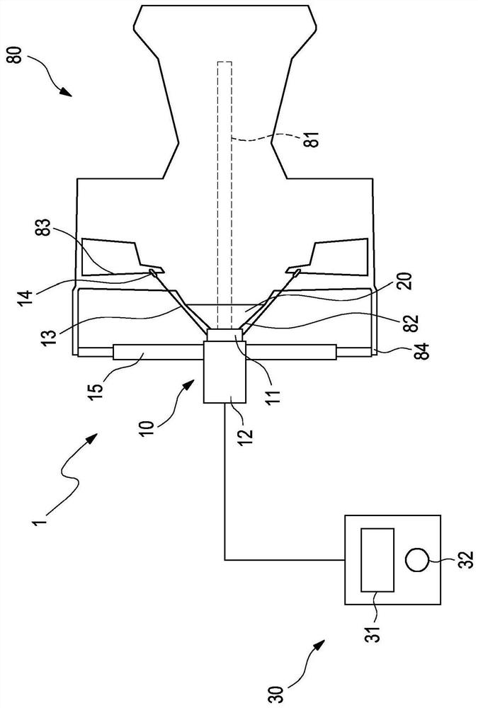 Device for driving a shaft of a jet engine for inspection purposes