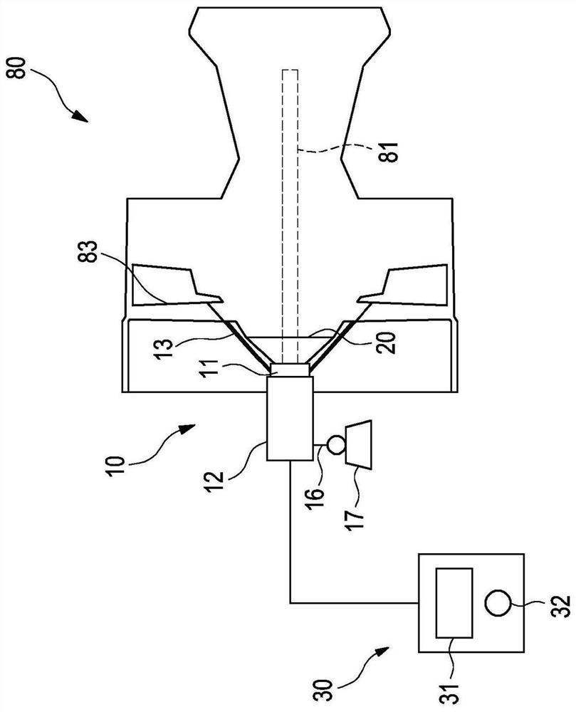 Device for driving a shaft of a jet engine for inspection purposes