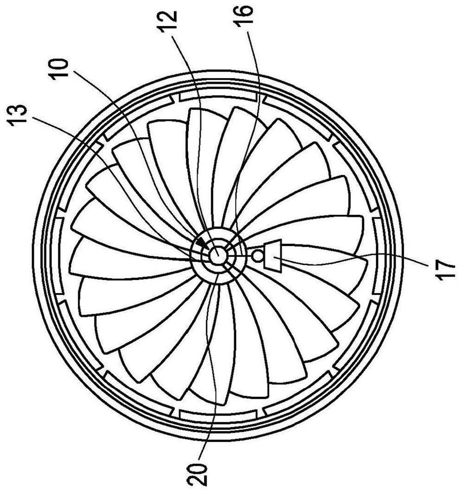 Device for driving a shaft of a jet engine for inspection purposes