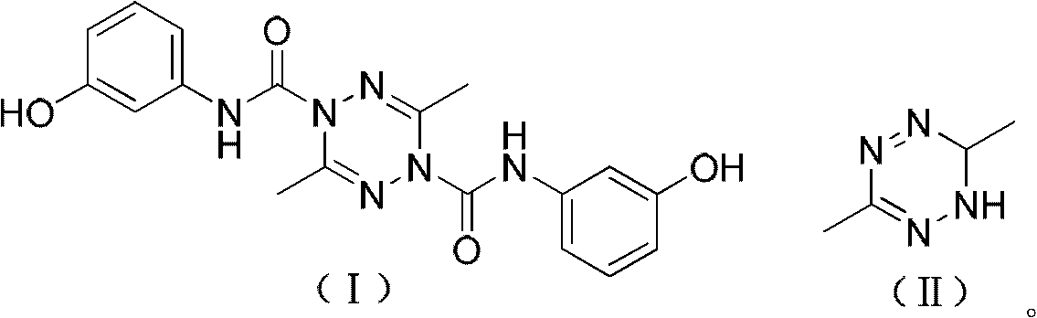 New compound m-hydroxyphenyl tetrazine dicarbonamide, preparation and application thereof