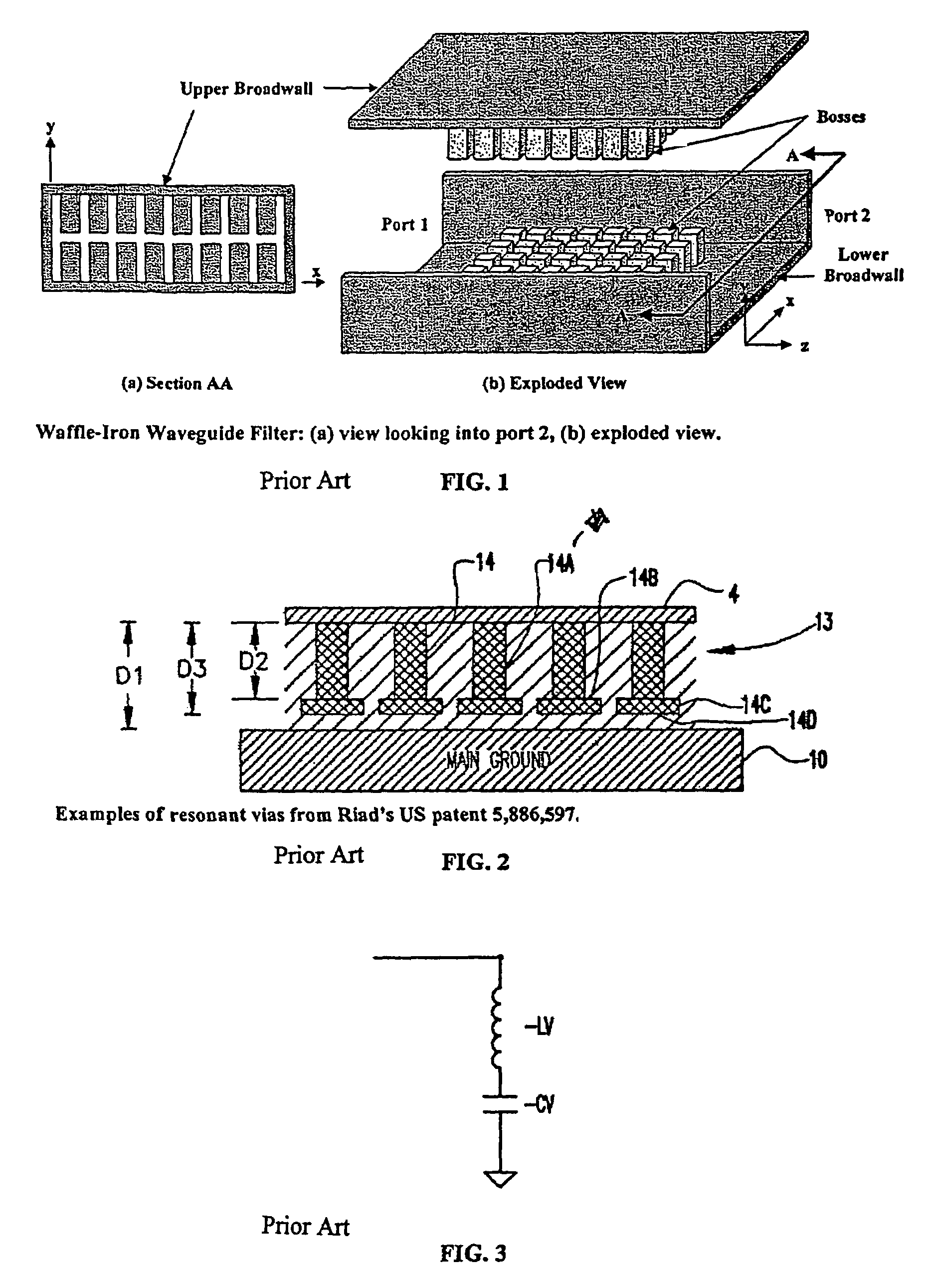 Systems and methods for blocking microwave propagation in parallel plate structures utilizing cluster vias