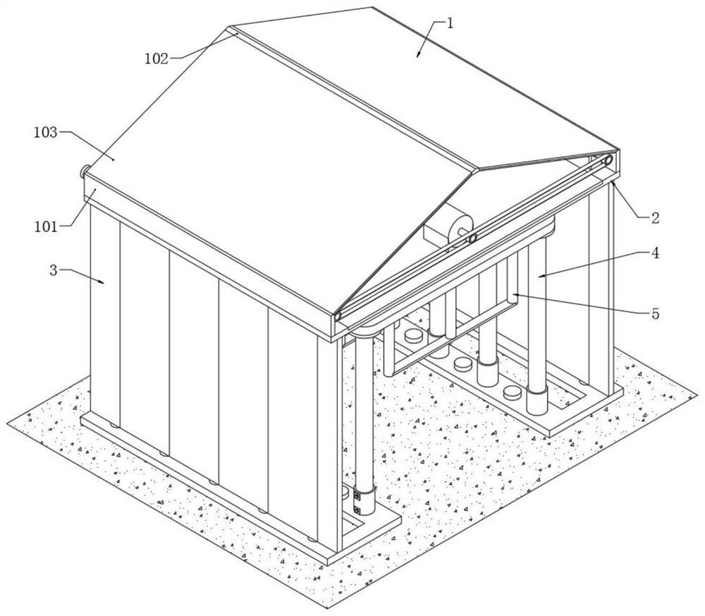 Grape trellis with windproof effect and mounting equipment thereof