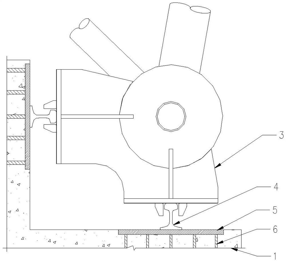 Displacement support and support structure of reticulated shell structure