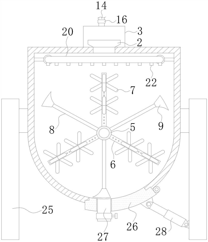 Rapeseed dust-washing and drying device for rapeseed oil production