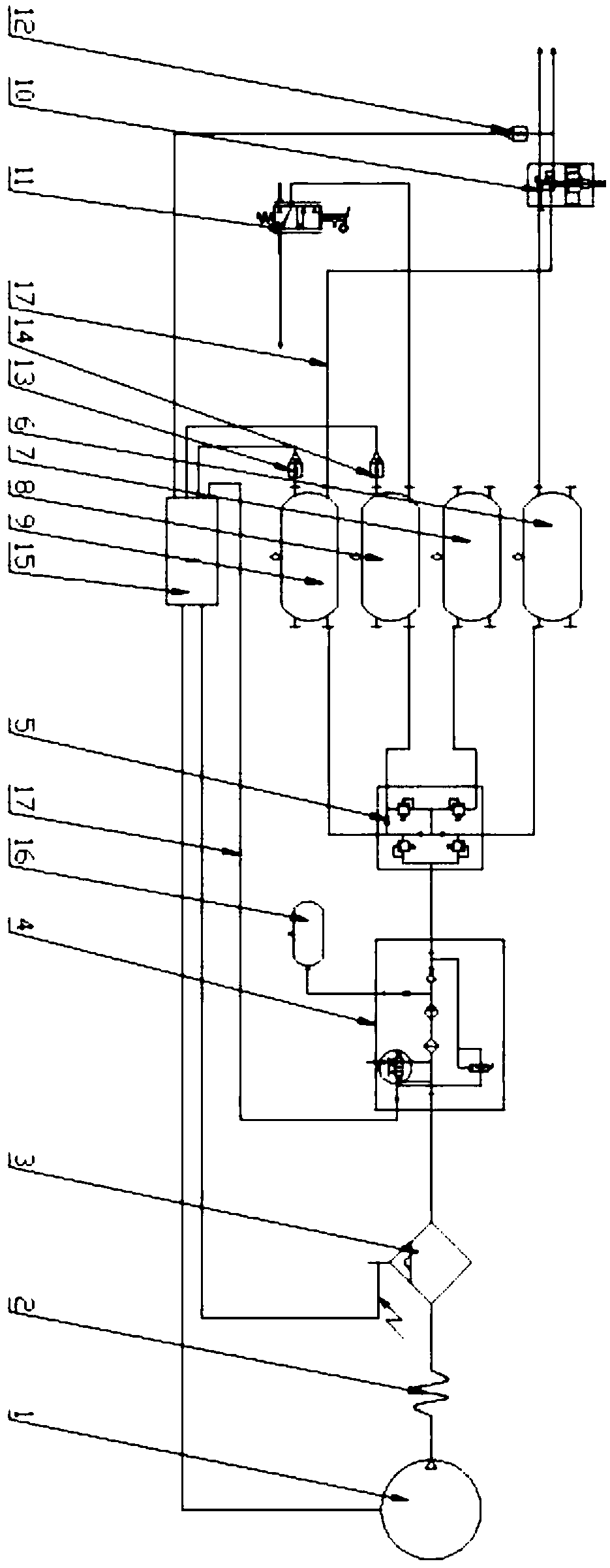 Braking energy storage device for pure electric bus and working method thereof
