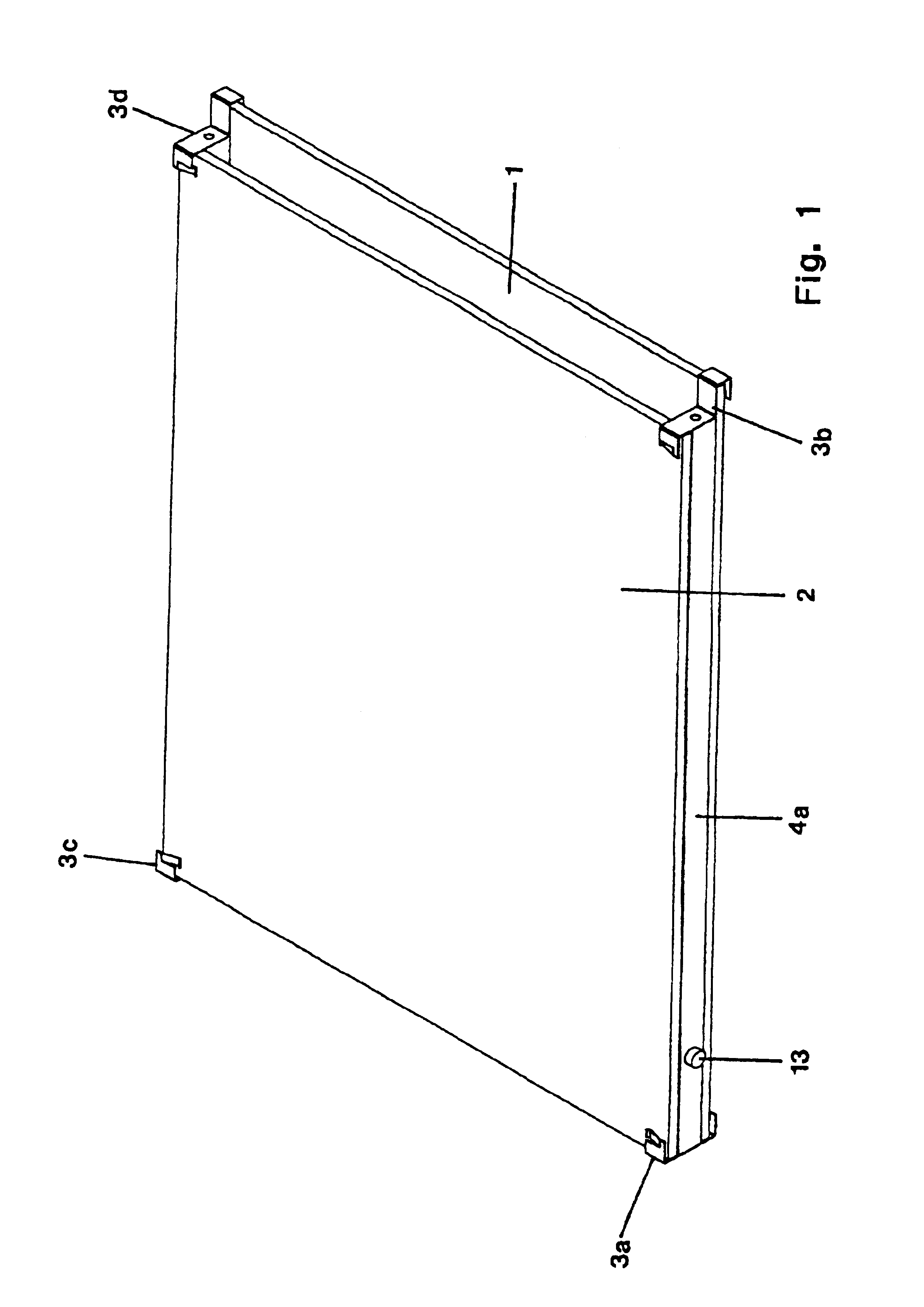 Rectangular frame arrangement with one to two discoid radiation filters and tanning module