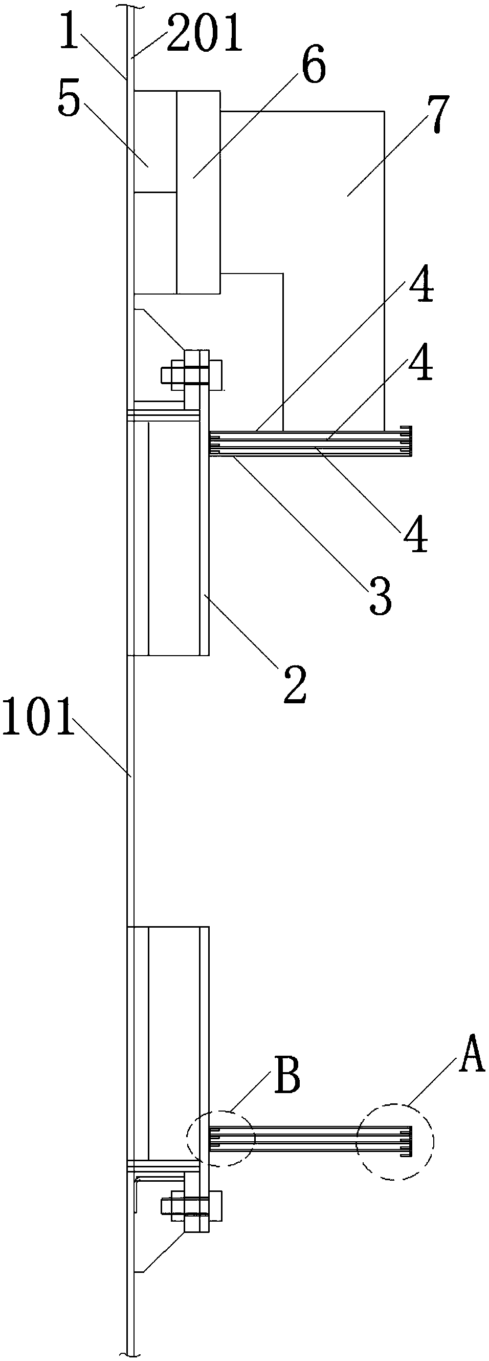 Liftable chimney used for garbage incinerator